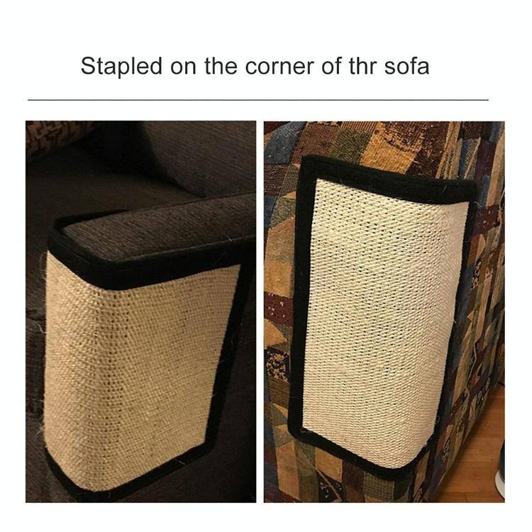 Natural sisal pet cat scratch board cat scratch pad sofa protector(Beige Handrail Pad)