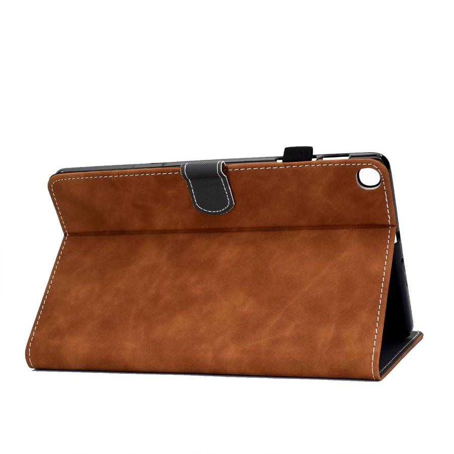 For Samsung Galaxy Tab A7 Lite T220 Cowhide Texture Horizontal Flip Leather Case with Holder & Ca...