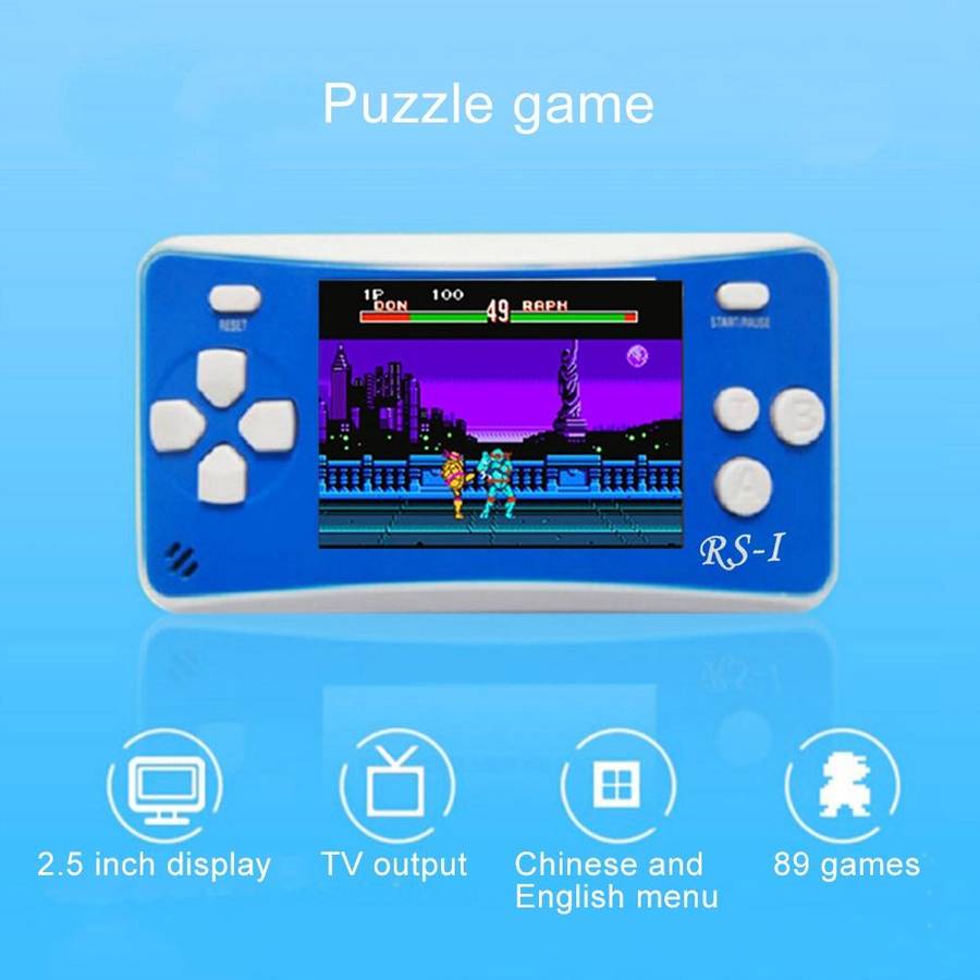 RS-1 Retro Portable Handheld Game Console, 2.5 inch 8 Bits True Color LCD, Built-in 152 Kinds Gam...
