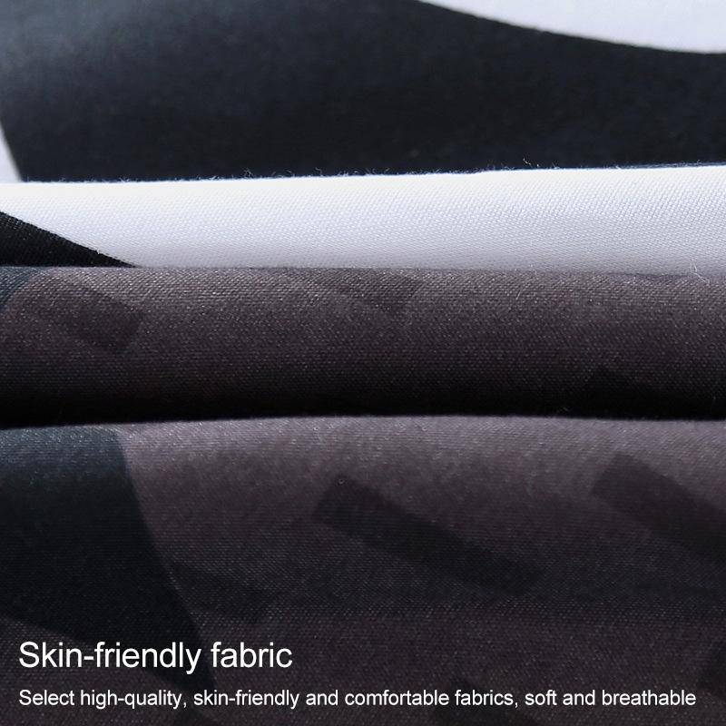 4 PCS/Set Bedding Set Happy Family Pattern Duvet Cover Flat Sheet Pillowcase Set, Size:2M(Panda B...