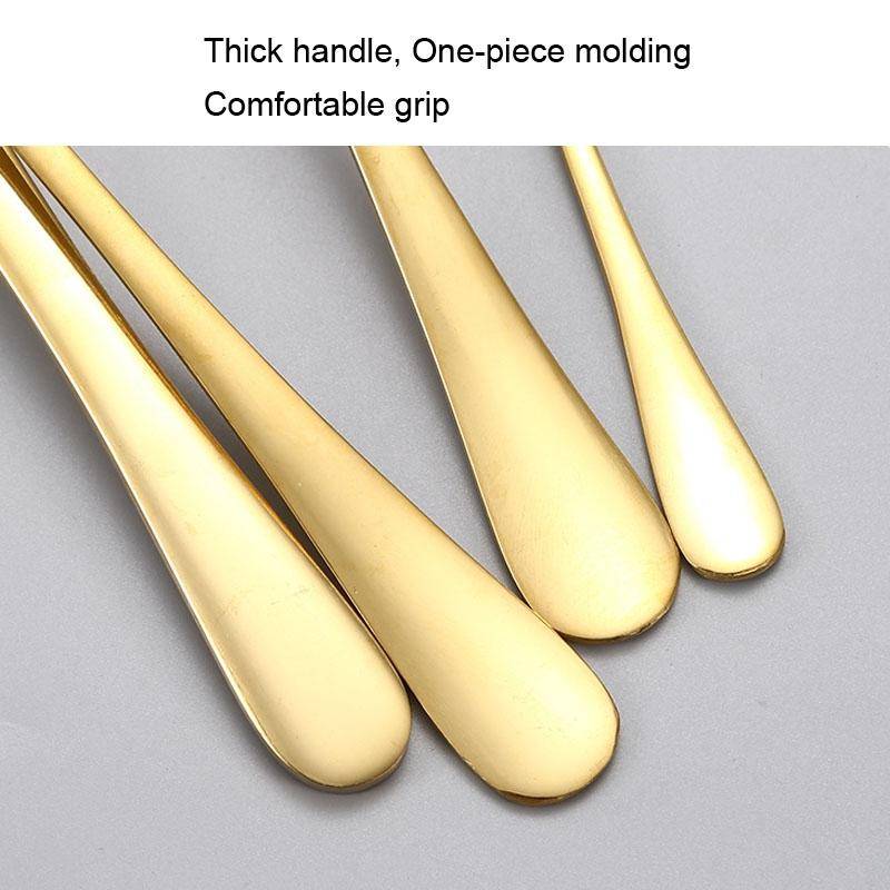 24pcs/set Boxed Stainless Steel Cutlery Knife, Fork and Spoon Cutlery Set, Specification: Gold