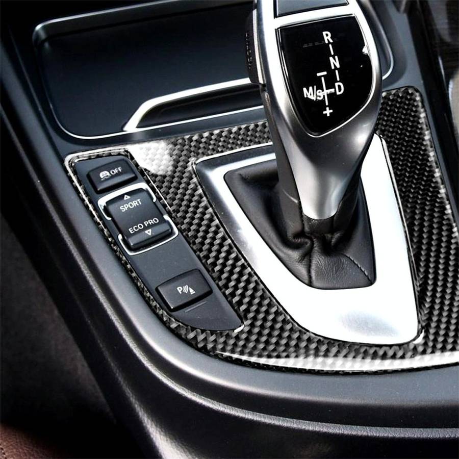 Carbon Fiber Car Gear Panel Decorative Sticker for BMW (F30) 2013-2017 / (F34) 2013-2017, Sutible...
