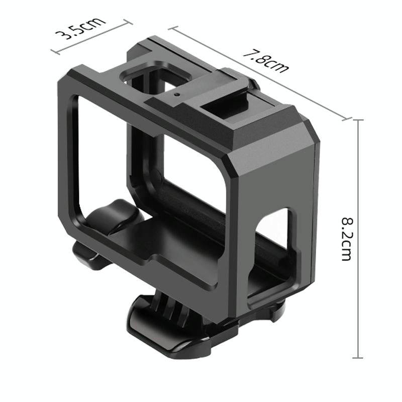 For GoPro HERO10 Black / HERO9 Black ABS Plastic Border Frame Mount Protective Case with Buckle B...