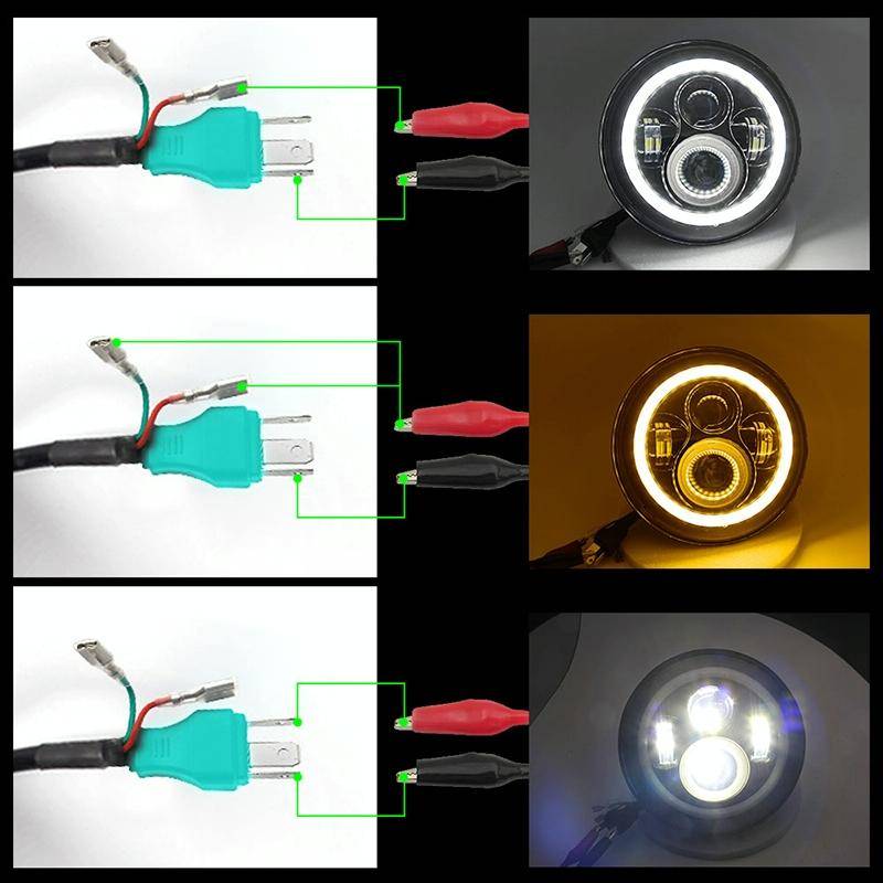 2 PCS 7 inch IP68 Waterproof 6500K 75W CREE LED Headlight Hi/Lo Beam Driving Lamp for Jeep Wrangl...