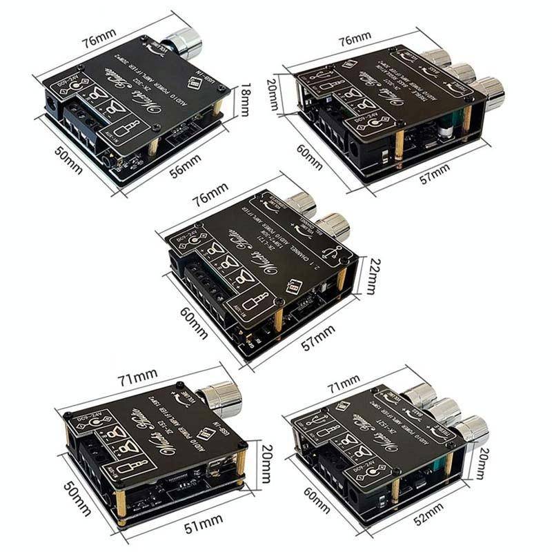 ZK-302 Mini Bluetooth 5.1 Receiving Audio Module With Power Amplifier Digital D Stereo Dual Channel