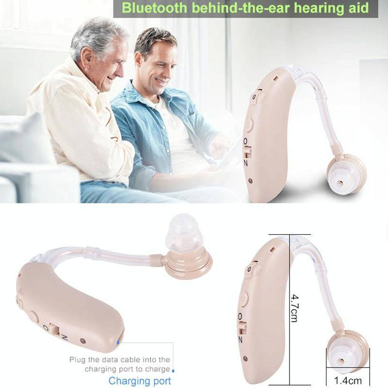 G25 Bluetooth Hearing Aid Elderly Sound Amplifier Sound Collector, Colour: US Plug(Deep Blue)
