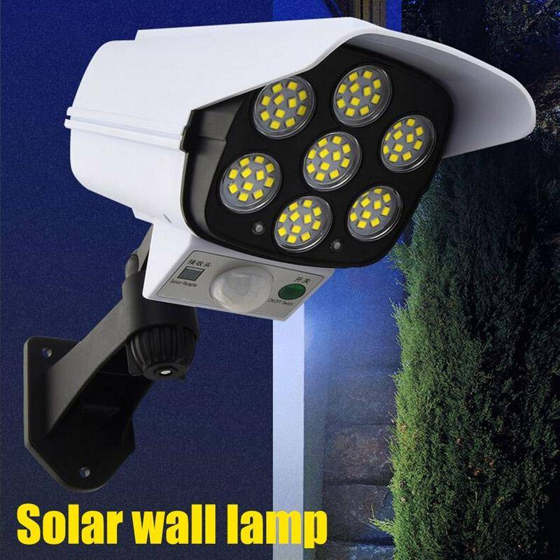 Solar Sensor LED Wall Light Simulation Surveillance Camera Glare Anti-Thief Street Lamp, Style: 3...