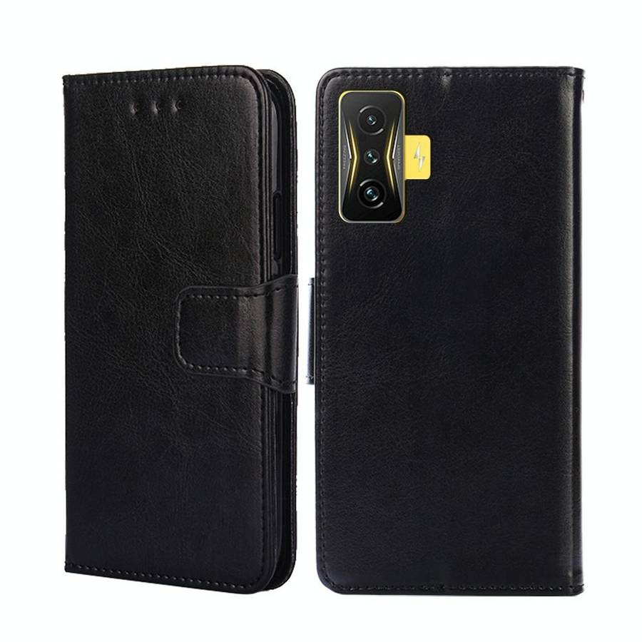 For Xiaomi Redmi K50 Gaming Crystal Texture Leather Phone Case(Black)