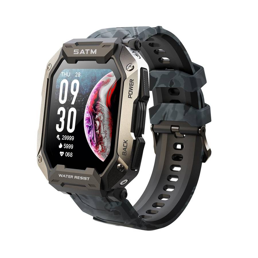 C20 1.71 inch TFT HD Screen Smart Watch, Support Heart Rate Monitoring/Blood Oxygen Monitoring(Bl...