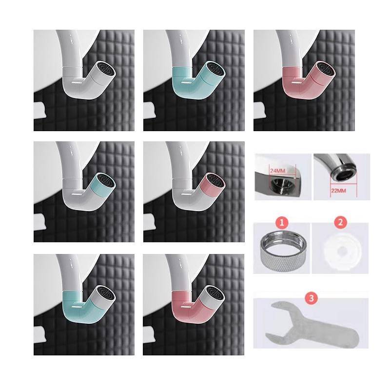 Faucet Extender Splashproof Universal Aerator, Color: White
