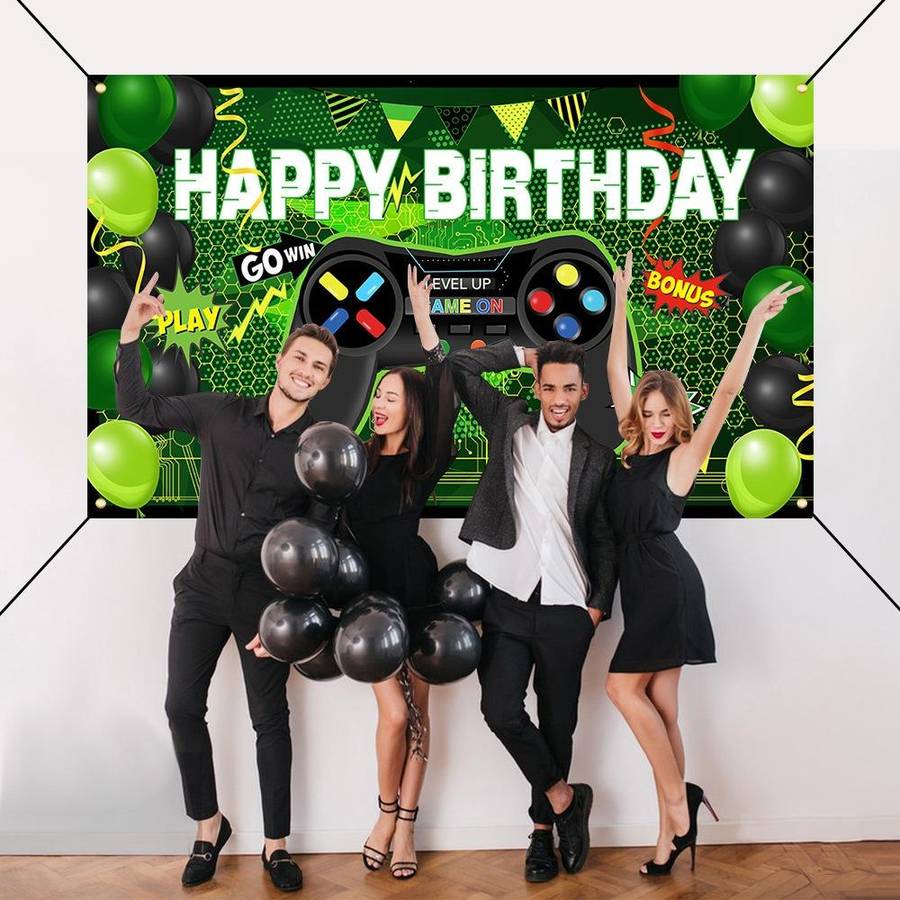 150x90cm Game Console Theme Birthday Background Birthday Party Decoration Banner(2023SRB51)