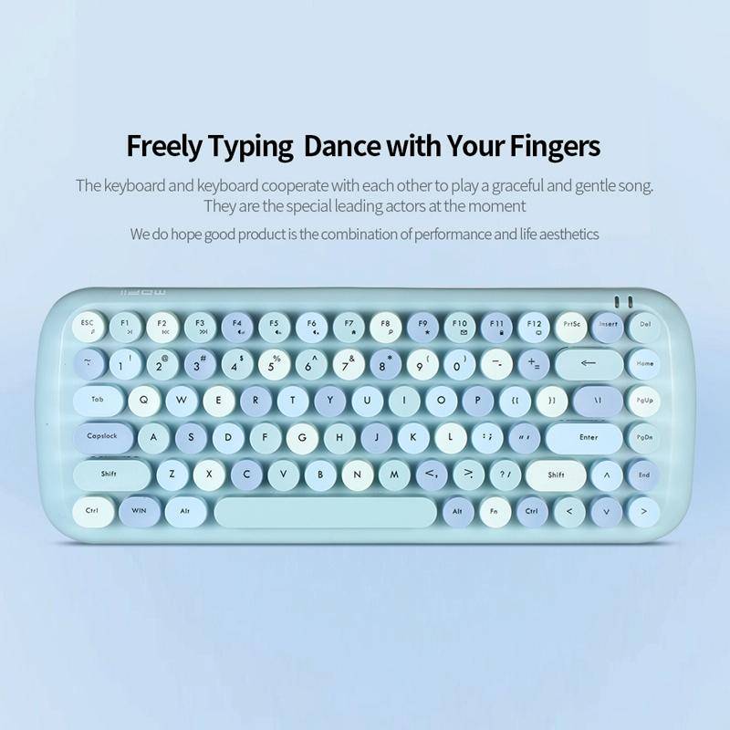 MOFii Candy Punk Keycap Mixed Color Wireless Keyboard and Mouse Set(Green)