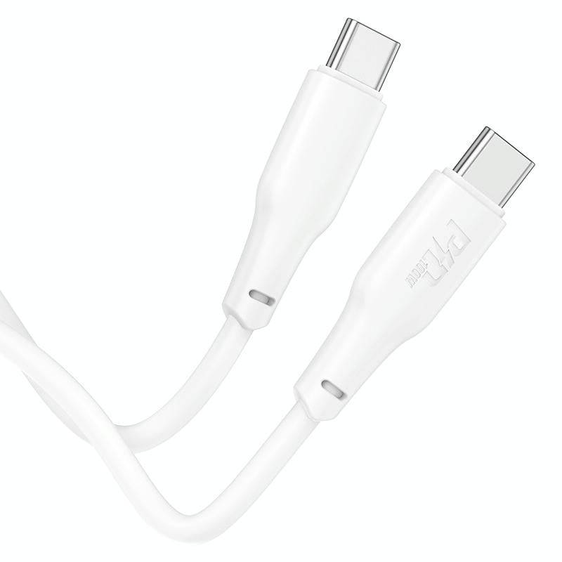 hoco X93 100W USB-C/Type-C to USB-C/Type-C Fast Charge Data Cable, Length:1m(White)