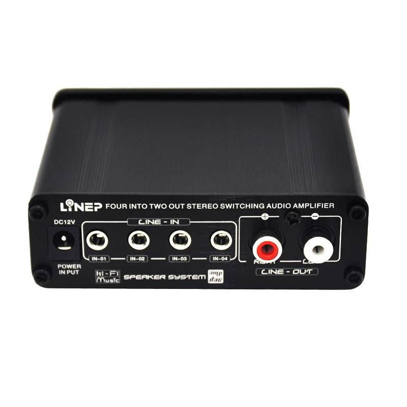 A926 Four-In Two-Out Signal Amplifying Switcher(Black)