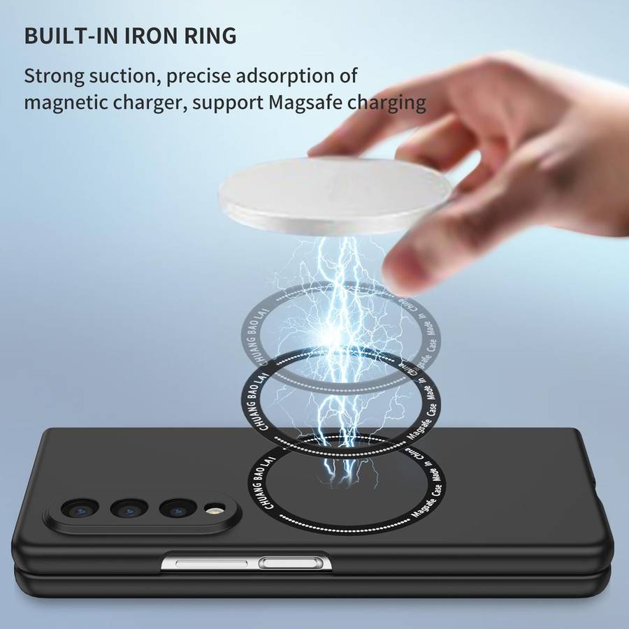 For Samsung Galaxy Z Fold3 5G Magsafe Magnetic Folding PC Phone Case(Black)
