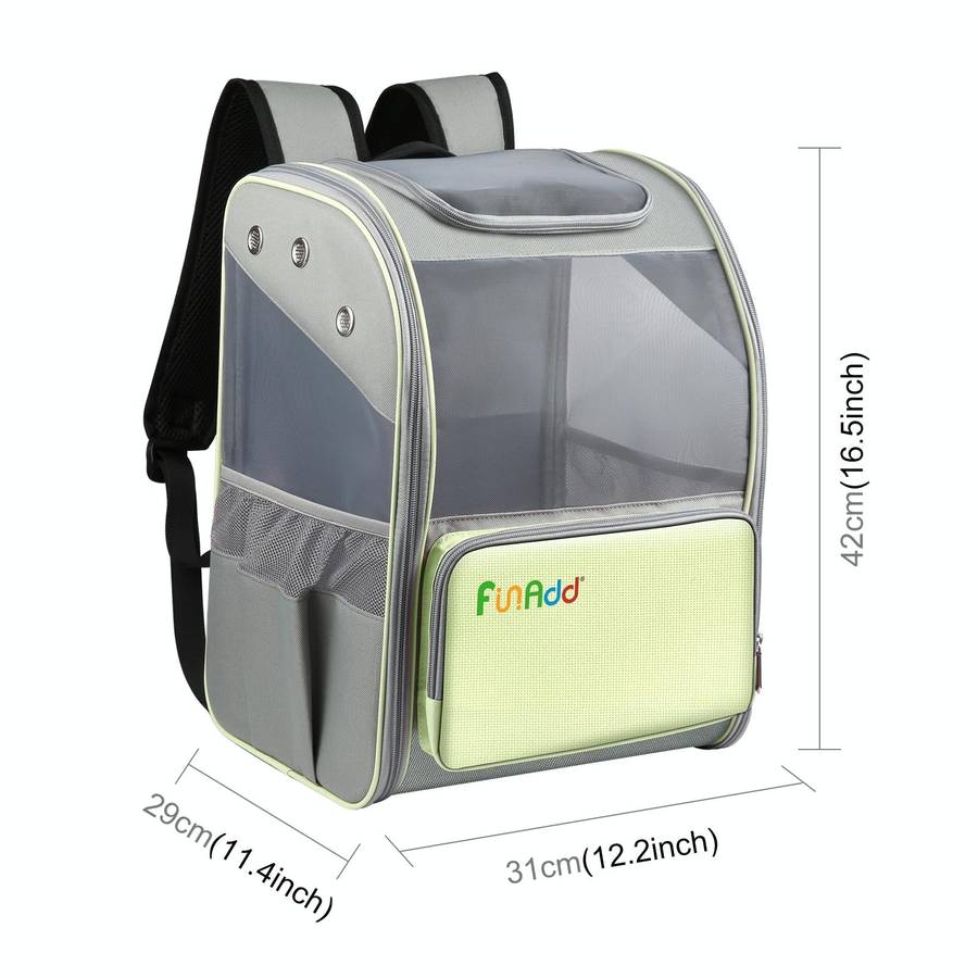 FUNADD Fold Breathable Pet Backpack Outdoor Shoulders Cat Bag(Yellow)