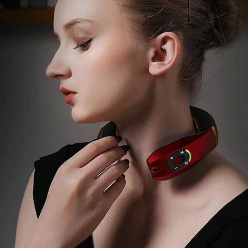 Cervical Vertebra Massager Charging Intelligent Pulse Physiotherapy Instrument Electromagnetic Vi...