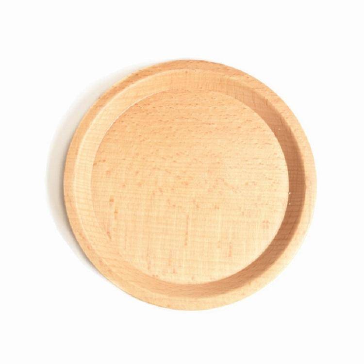 Beech Coffee Cup Accessories Wooden Tableware, Style:Saucer
