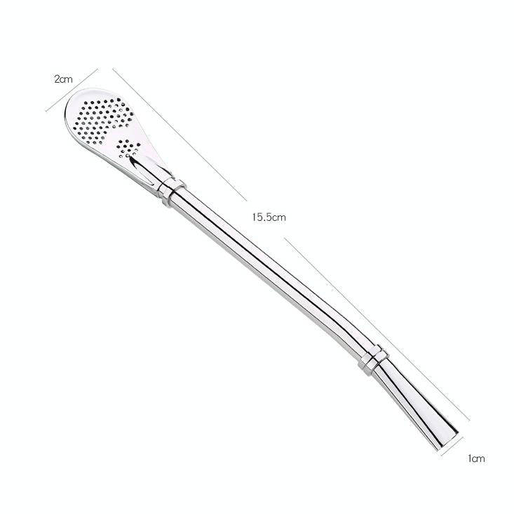 Stainless Steel Tea Leaf Filtered Drinking Straw Herb Tea Filter Tea Strainer Juice Cafe Coffee S...