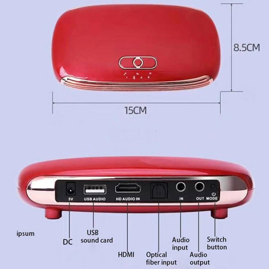 K8 Home Wireless Bluetooth Karaoke Box for Smart TV, Smart TV Box, Set Top Box, PC, Smart Phone(Red)