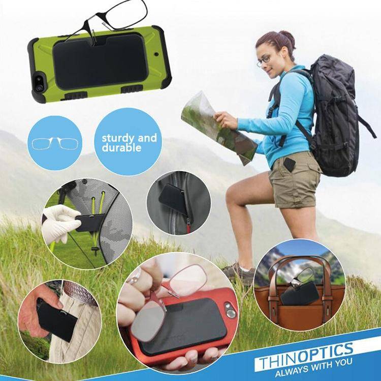 Ultra Thin High-definition Nose Resting Card Style Portable Presbyopic Hypermetropic Reading Glas...