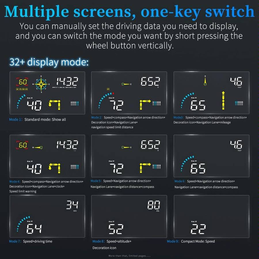 Q10 Car HUD Head-up Display GPS Speed Meter