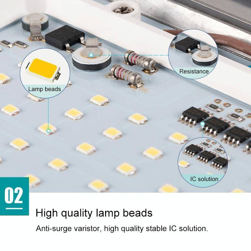 6500K Solar Lamp Outdoor Waterproof LED Floodlight, 100W