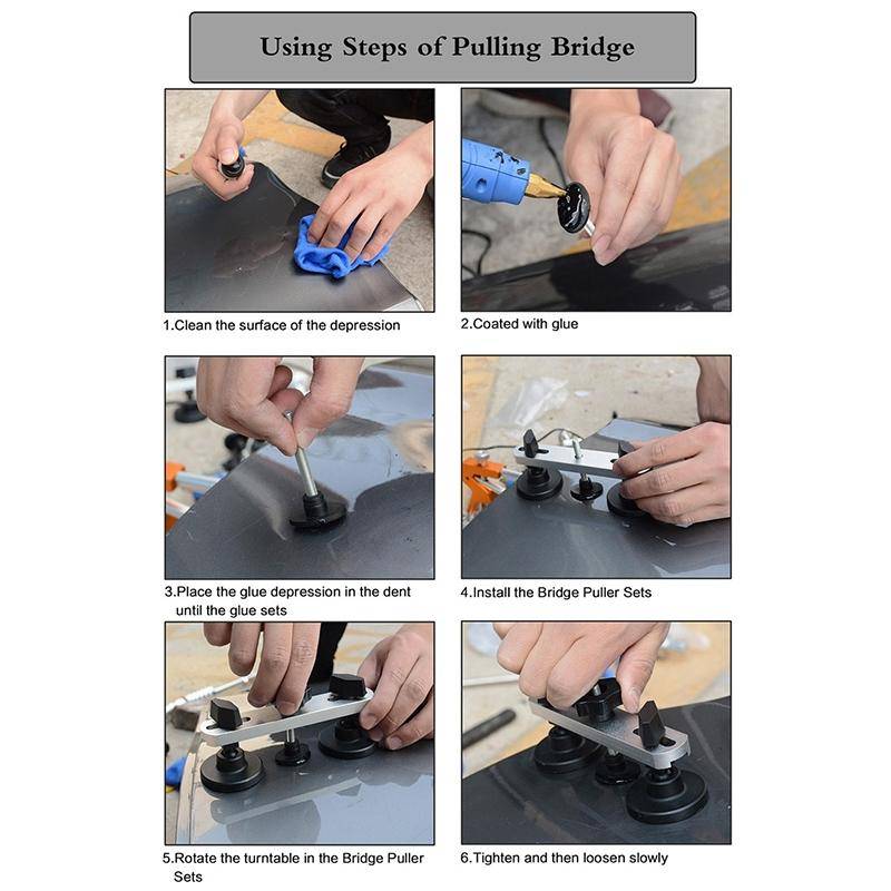 22 in 1 Auto Car Body Dent Repair Tools Pulling Bridge Dent Removal Lifter Puller, with 20W Glue ...