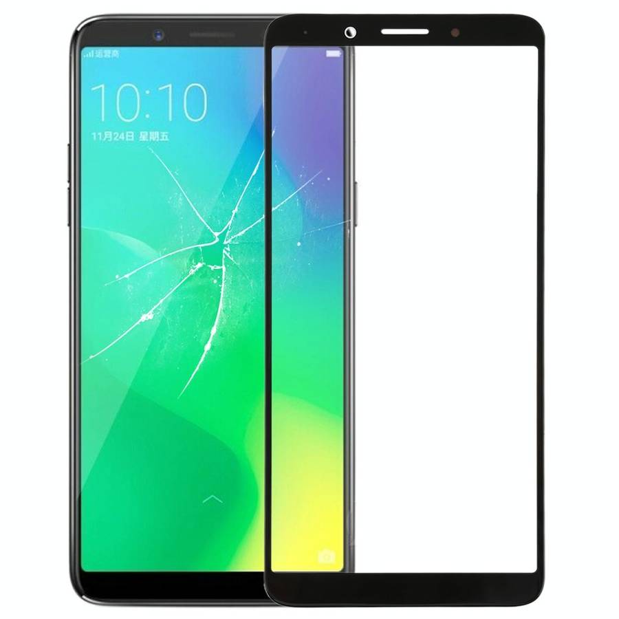 For OPPO A79 Front Screen Outer Glass Lens (Black)