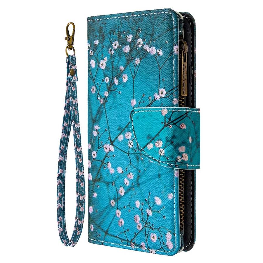 For Huawei P30 Lite Colored Drawing Pattern Zipper Horizontal Flip Leather Case with Holder & Car...