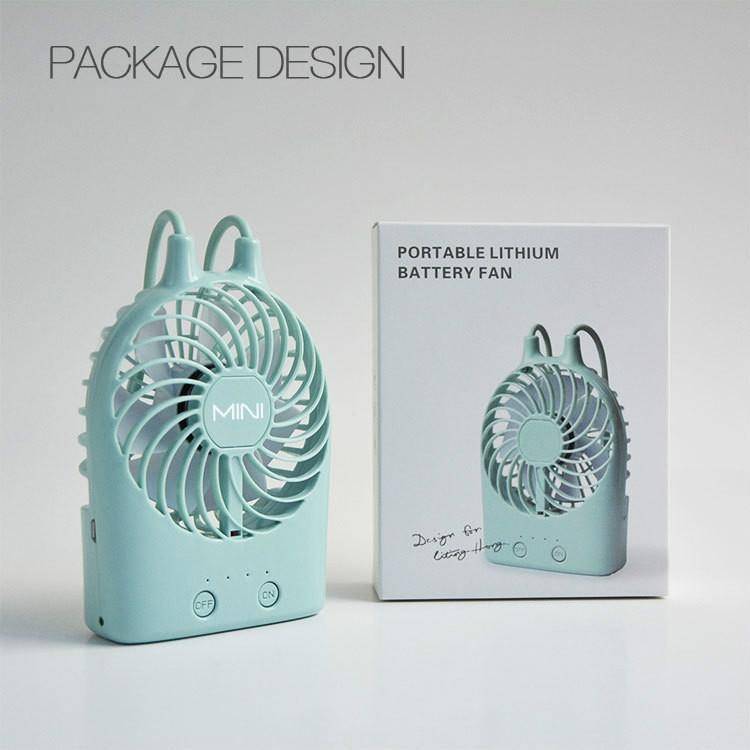 Rechargeable Cute Mini Fan Desktop(Green)
