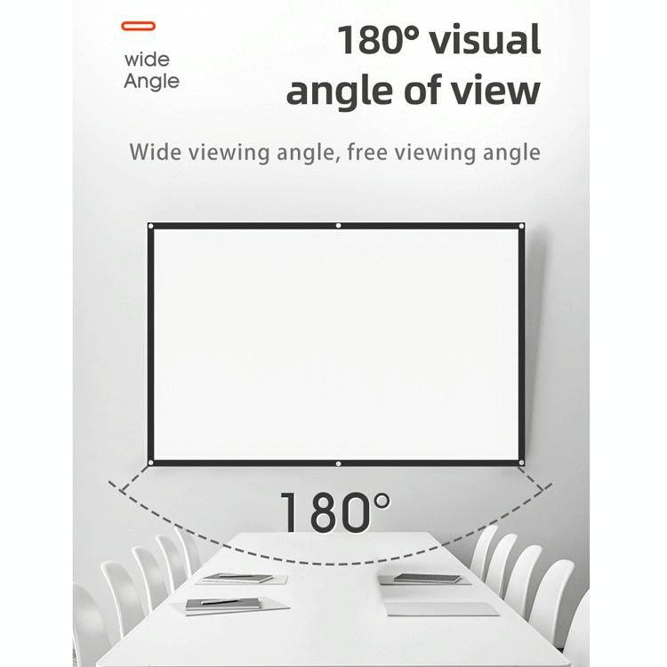 Simple Folding High Density Polyester Projector Film Curtain, Size:72 inch (4:3) Projection Area:...
