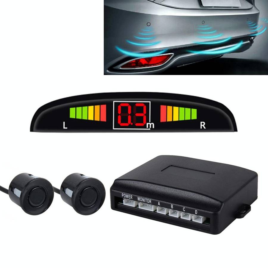 Car Buzzer Reverse Backup Radar System - Premium Quality 2 Parking Sensors Car Reverse Backup Rad...