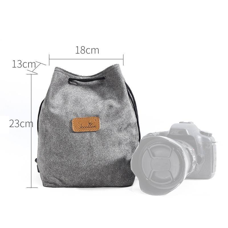 S.C.COTTON Liner Shockproof Digital Protection Portable SLR Lens Bag Micro Single Camera Bag Squa...