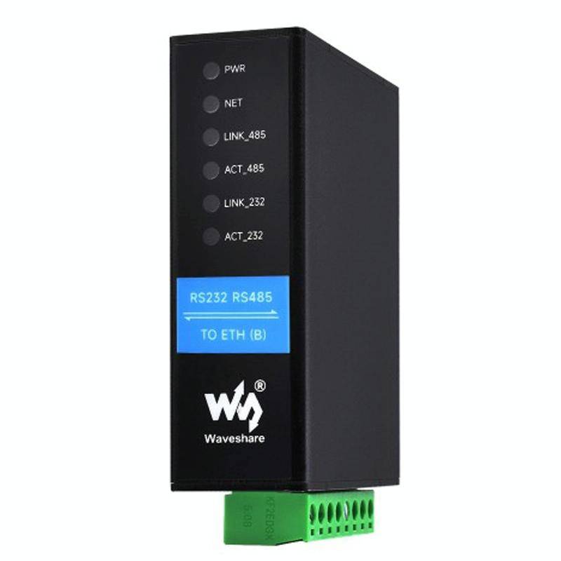 Waveshare RS232 RS485 To RJ45 Ethernet Serial Server, Spec: RS232 RS485 TO ETH (B)