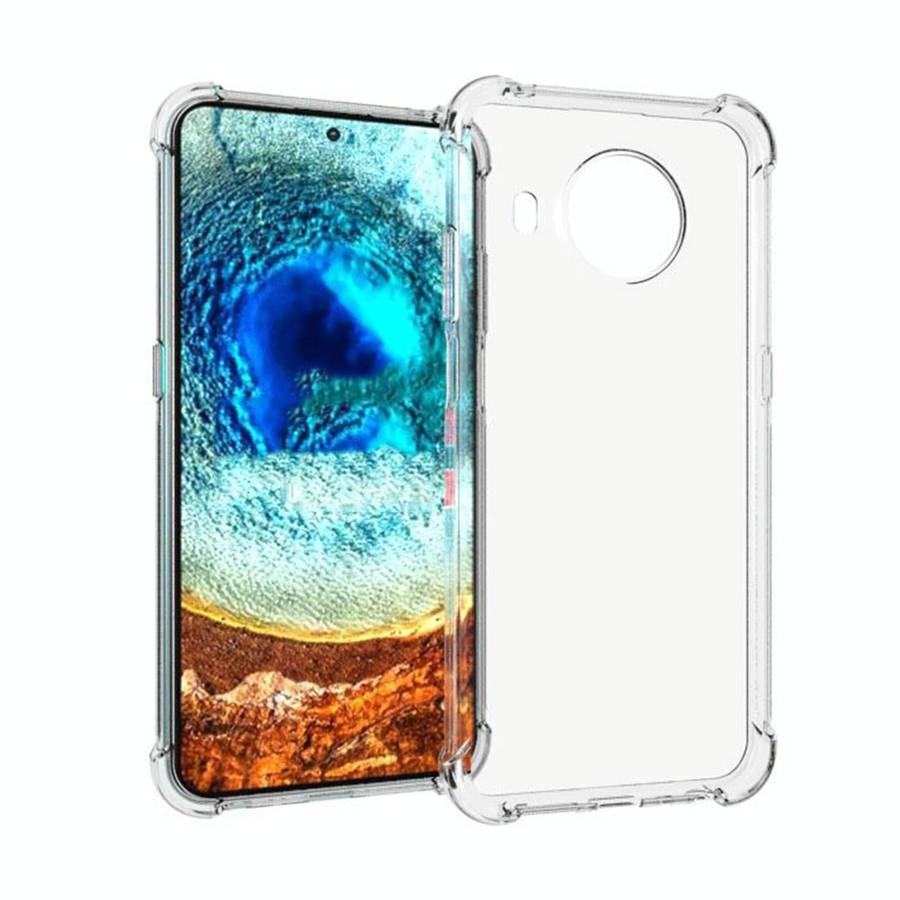 For Nokia X10 Shockproof Non-slip Thickening TPU Phone Case(Transparent)