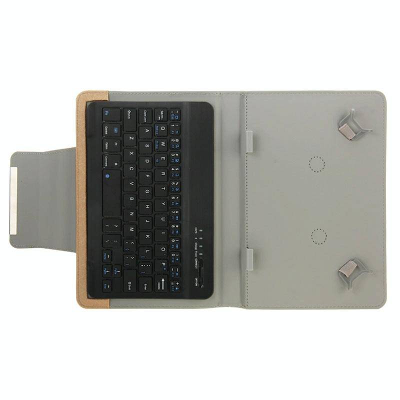 Universal Leather Tablet Case with Separable Bluetooth Keyboard and Holder for 7 inch Tablet PC(B...