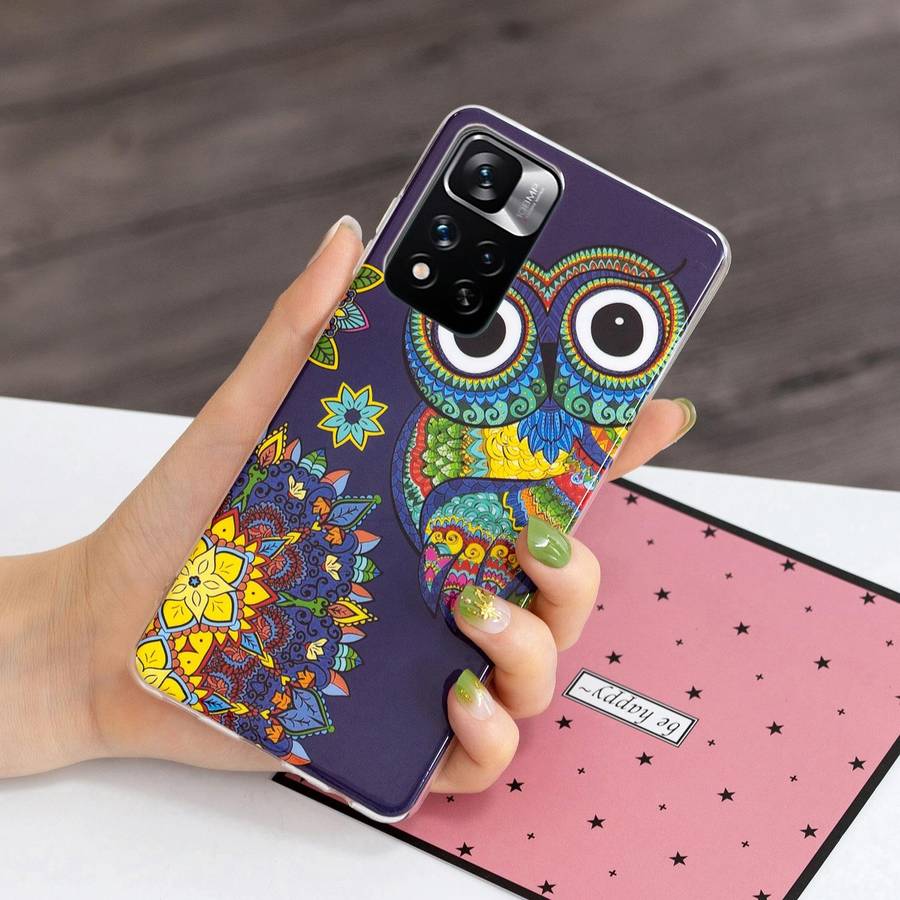 For Xiaomi Redmi Note 11 Pro 4G / 5G Luminous TPU Protective Phone Case(Blue Owl)