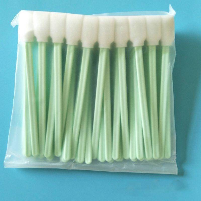100 Sticks Inkjet Sponge Flat Head Cleaning Wipe Industrial Rod, Size:13cm(5 inch Small Wide Spon...