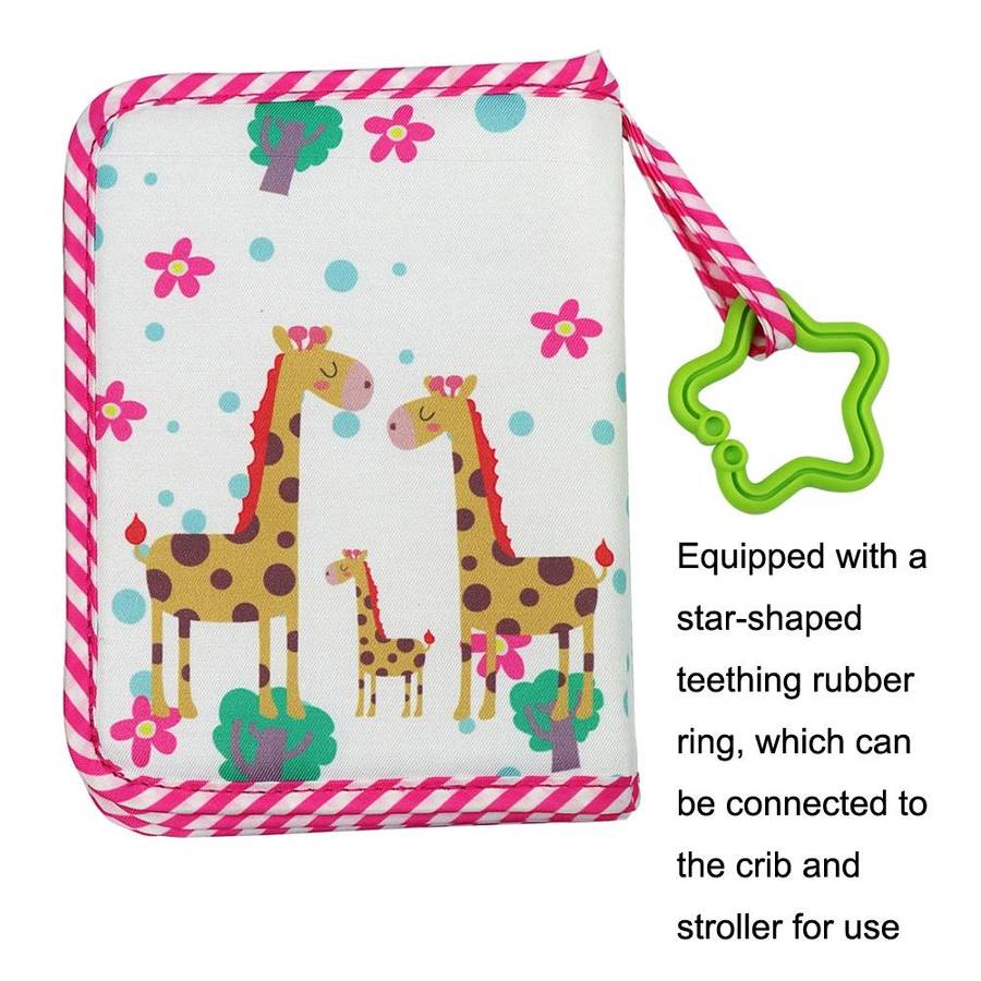 Baby Growth Memorial Cloth Photo Album With Mirror(Red)
