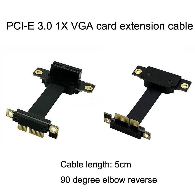 PCI-E 3.0 1X To 1X 90 Degrees Reverse Graphics Card / Wireless Network Card / Conversion Card Ext...