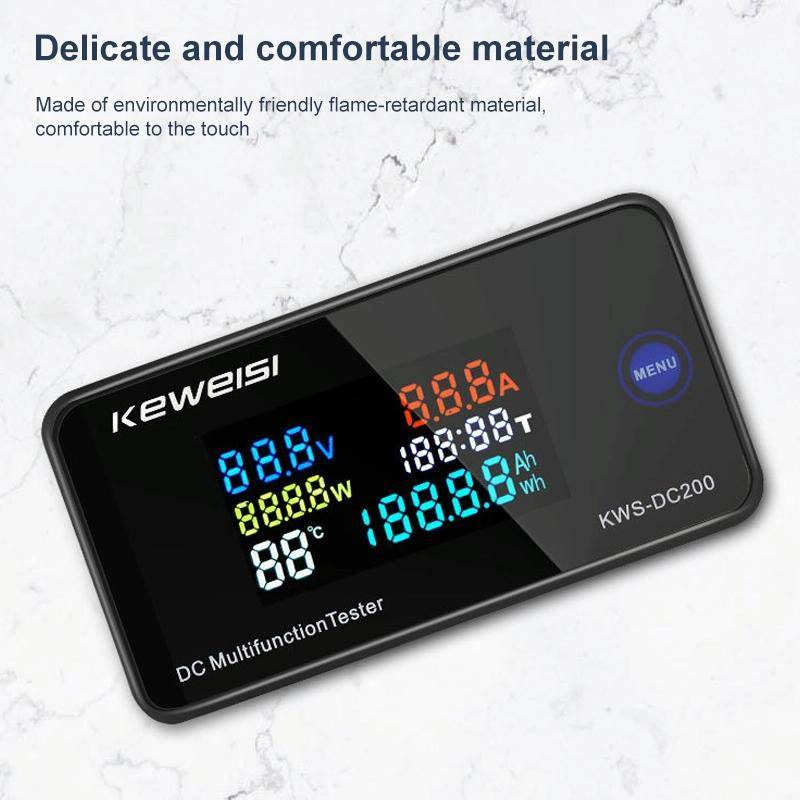 KWS-DC200-100A 8-120V DC Digital Display Voltage Current Watch with Shunt(Black)