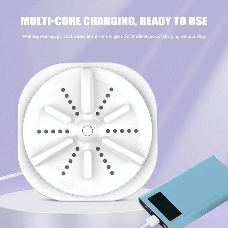 Portable Mini Turbo Switch Three-Speed Timing Washing Machine, Size: Vibration(Pink)