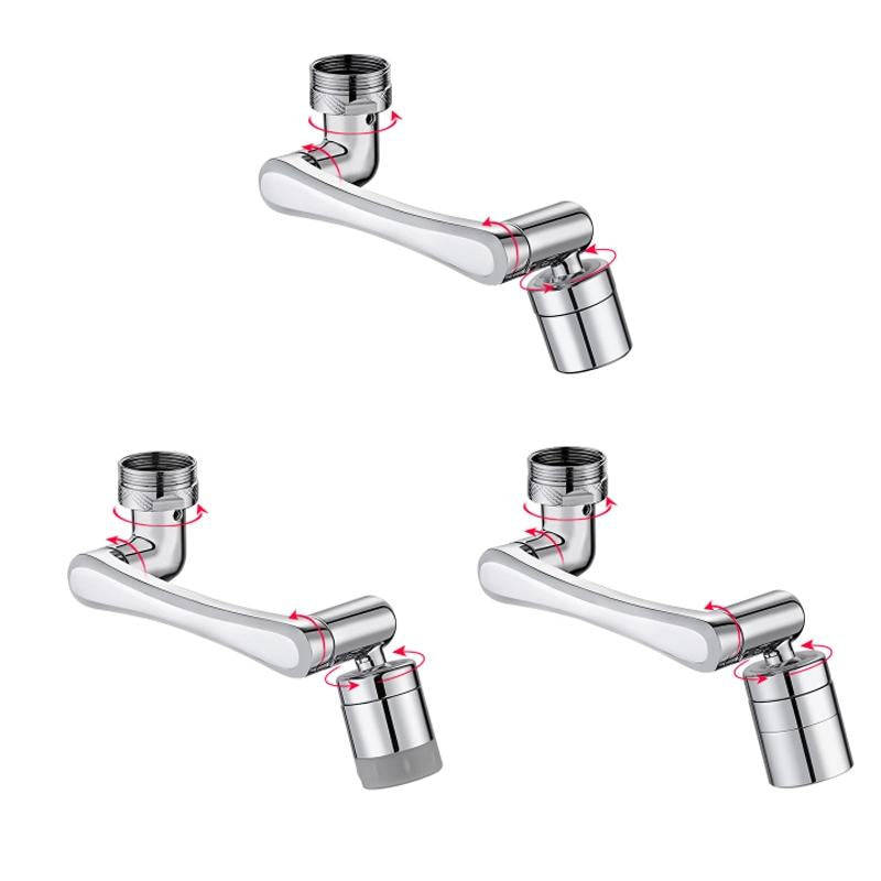 Faucet Robot Arm Universal Extender 1080 Degree Lifting Aerator, Specification: All Copper Double...