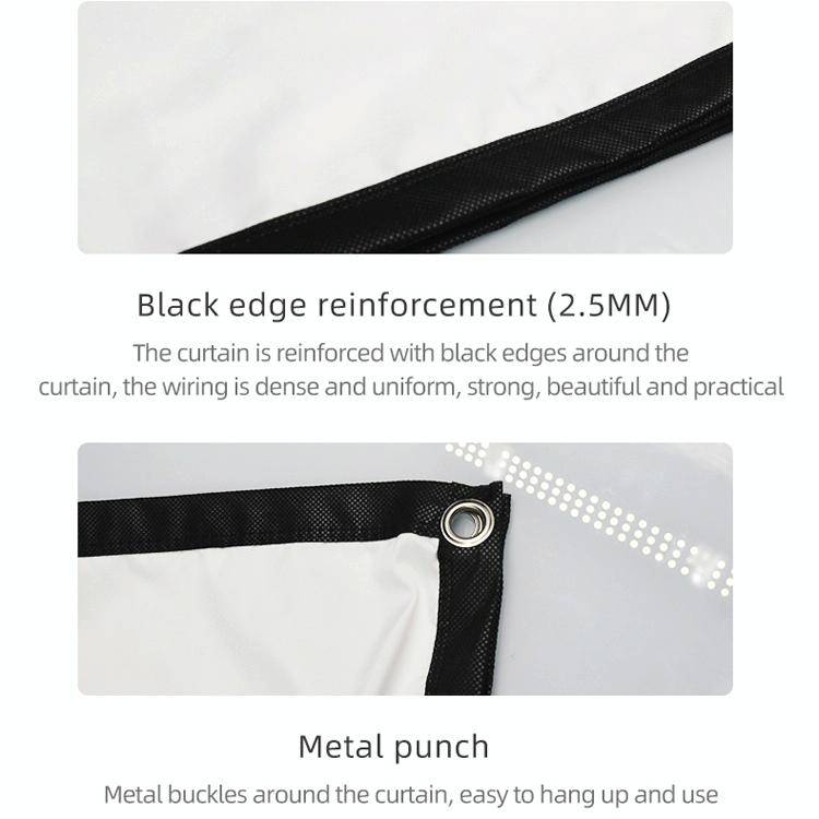 Simple Folding High Density Polyester Projector Film Curtain, Size:72 inch (4:3) Projection Area:...