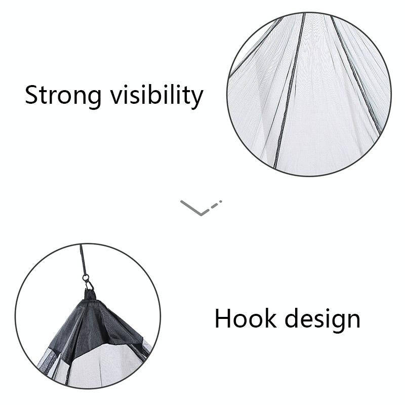 Polyester Mesh Tent Outdoor Camping Single Perspective Anti-Mosquito Net(Army Green)