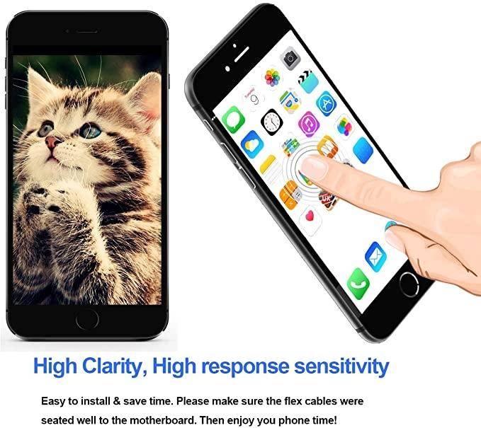 TFT LCD Screen for iPhone 7 with Digitizer Full Assembly include Front Camera (Black)