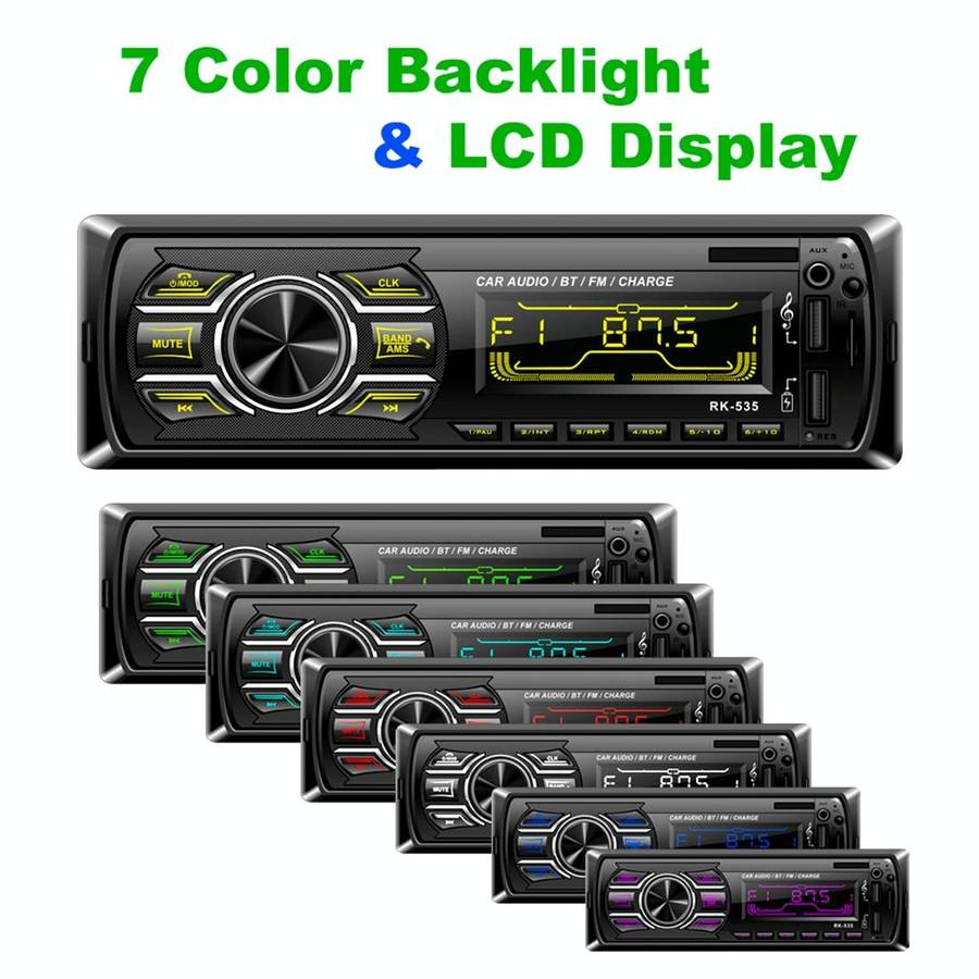 RK-535 Car Stereo Radio MP3 Audio Player with Remote Control, Support Bluetooth Hand-free Calling...