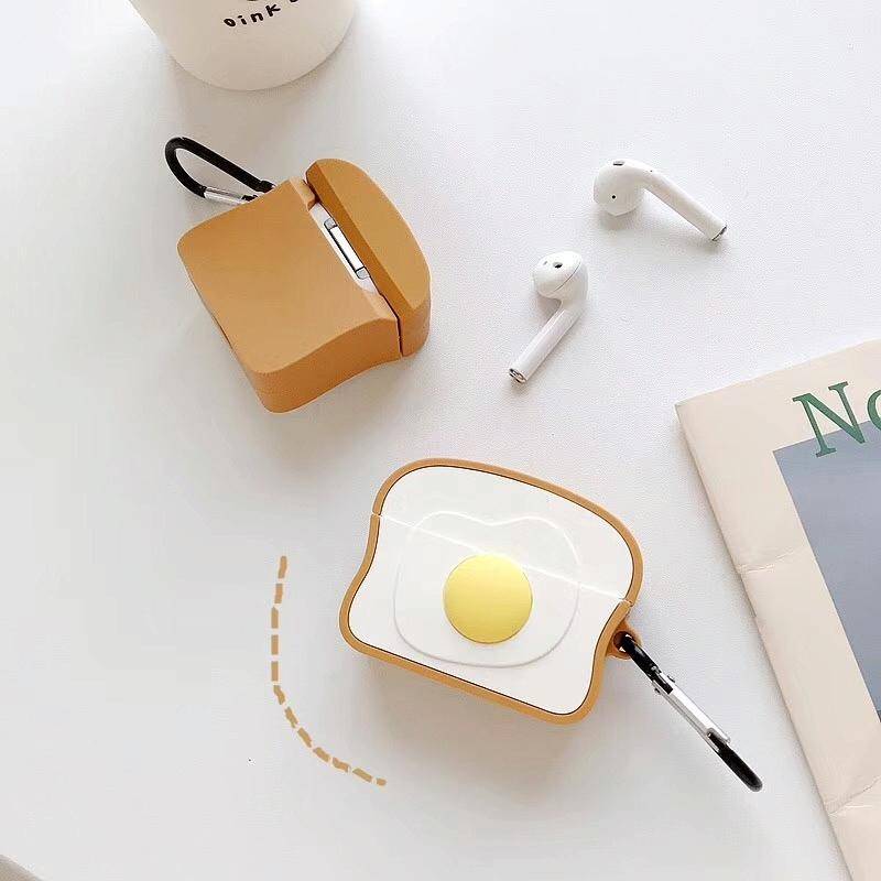 For Apple AirPods Pro Egg Toast Bluetooth Headphone Protective Case