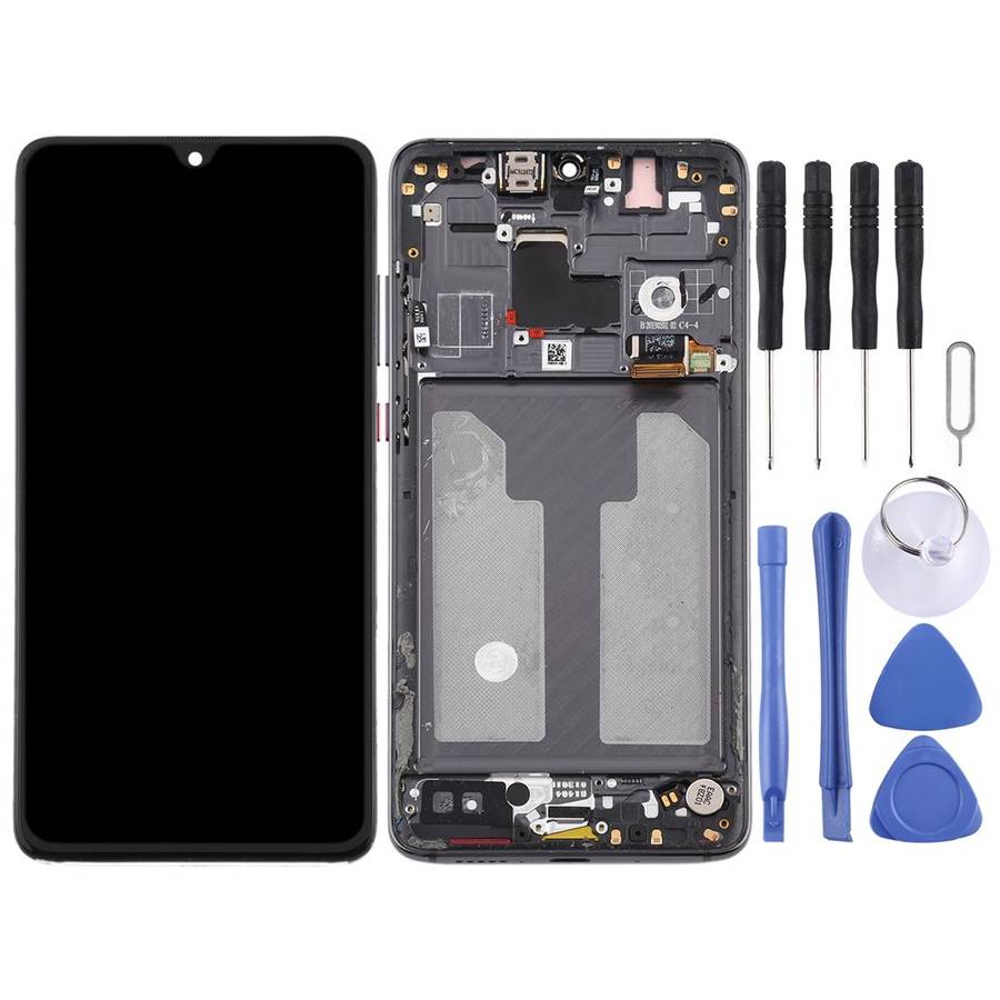 Original OLED LCD Screen for Huawei Mate 20 Digitizer Full Assembly with Frame(Black)